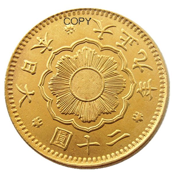 

jp(19-20)japan 20 yen gold-plated asian taisho 9 /showa 7 year craft coin home decoration accessories