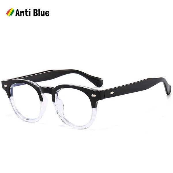 

fashion sunglasses frames jackjad 2021 vintage round style anti blue computer glasses men women brand design eyewear frame eyeglasses 3505, Black