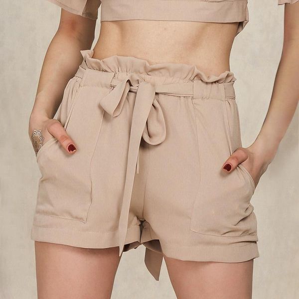 

running shorts 2021 strappy fashion pocket solid color casual streetwear for ladies high waist loose panties wide-leg short 3xl trousers, Black;blue