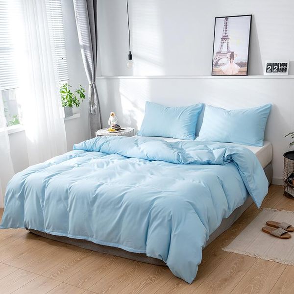 

2/3 piece classic solid color brushed style microfiber fabric twin size bedding set,duvet cover set 220x240 200x200,for bedroom sets