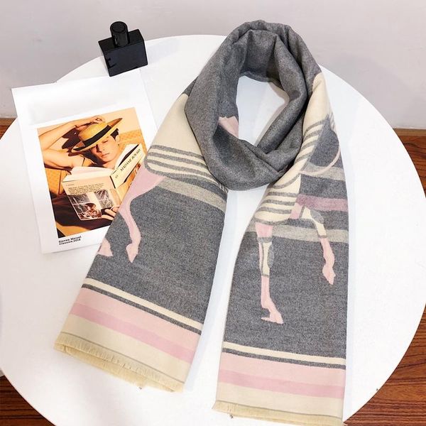 

hats, scarves & gloves sets imitation cashmere woman scarf, Blue;gray