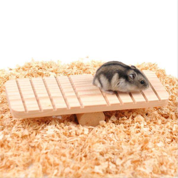 Kleintierbedarf, 1 Stück, lustiges Haustier, Vogelkäfig, Nest, Wippe, Spielzeug aus Holz, Übung, Ratte, Hamster, Maus, Spielspielzeug, Spielplatz