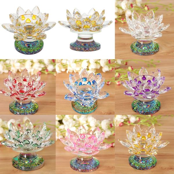 

tealight candle lotus holder feng shui stand candlesticks crystal glass wedding centerpieces holders