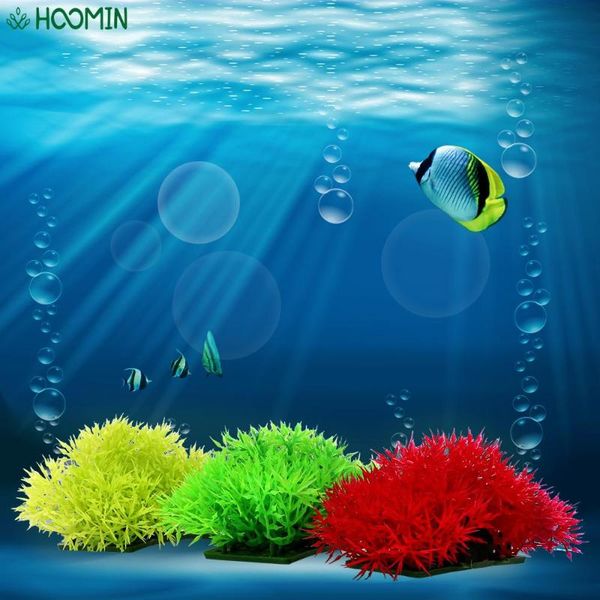 

aquarium water grass ornament underwater landscape artificial aquatic green yellow red viewing fish tank decoration decorations