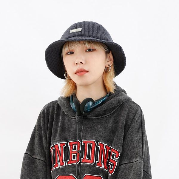 

women's cargo dome fisherman hat men and women retro hip-hop skateboard irregular brim wide hats, Blue;gray