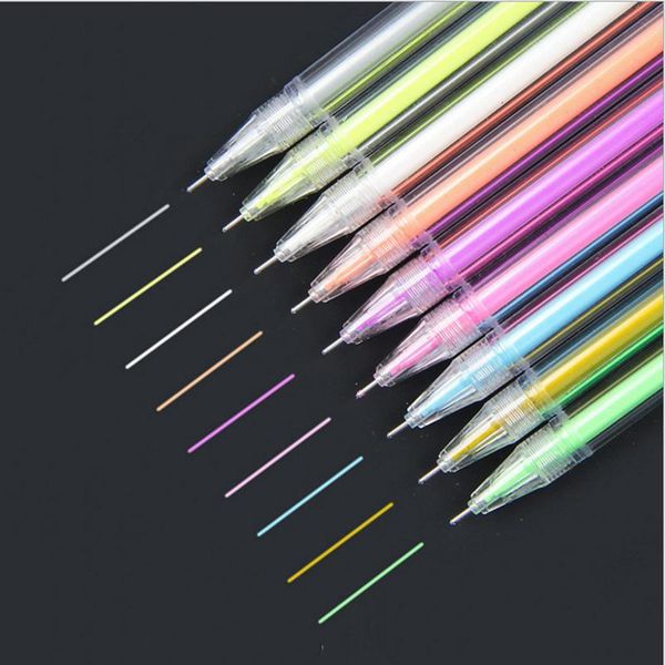 

color ink gel pen rainbow school stud creative drawing stationery boss work office pens 0.5mm study tool