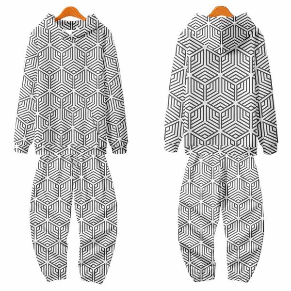 

men's hoodies & sweatshirts men casual sweatshirt and jogging sweatpant suit loose tracksuit two piece set long sleeve hoodie pullover, Black