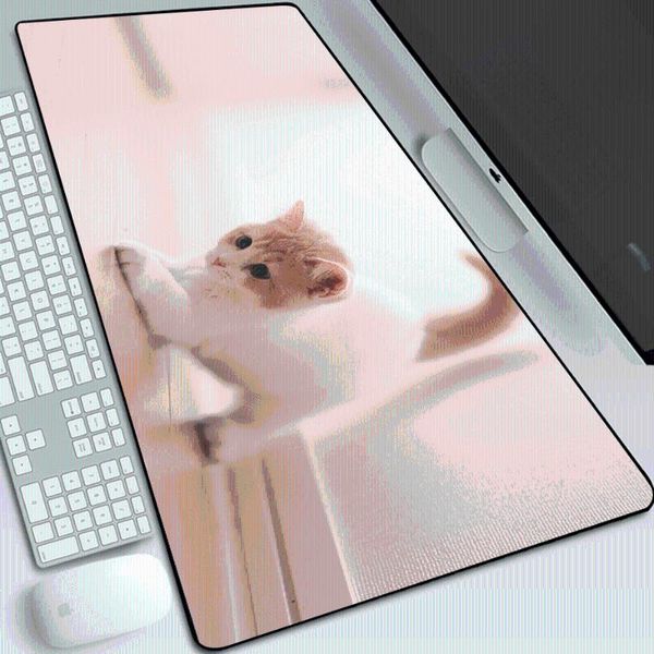 

mouse pads & wrist rests cute cat cartoon gaming pad large lapnon-slip girl office