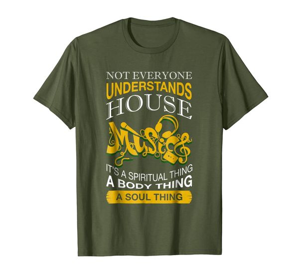 

not everyone understands house music t shirt, White;black