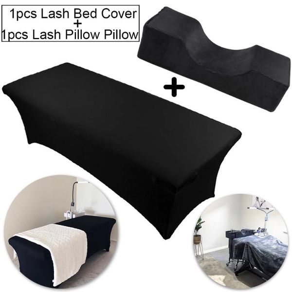 

false eyelashes lash pillow neck support memory foam eyelash extension elastic bed cover special stretchable bottom table