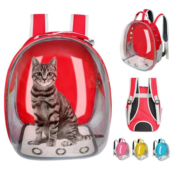 

cat carriers,crates & houses carrier bag breathable transparent puppy backpack cats box cage small dog pet travel handbag space