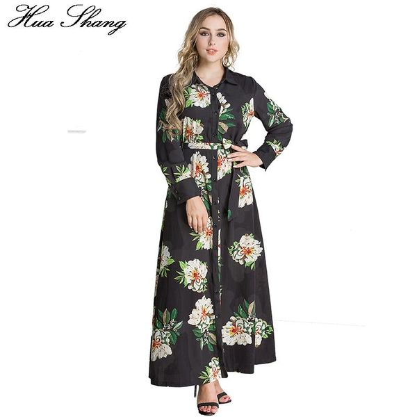 

casual dresses long boho dress 6xl 7xl women plus size black shirt autumn 2021 waist wrap full sleeve floral print office maxi lady, Black;gray