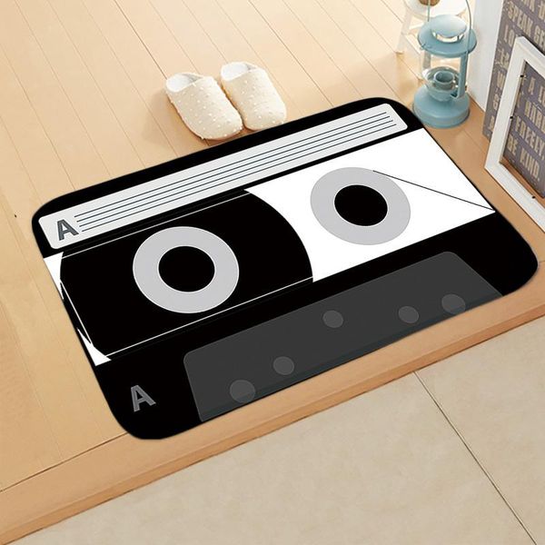 

40x60cm creative retro tape mat non-slip absorbent carpet home entrance door mat living room decorative rug