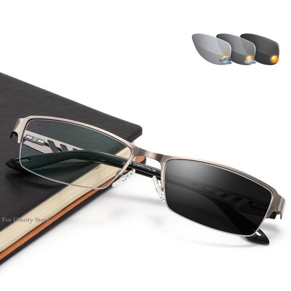 

sunglasses pochromic reading glasses men outdoor sunshade farsightedness presbyopic eyewear computer +175 +225, White;black