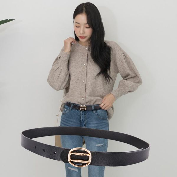 

belts women's korean all-match leather retro cowhide pin buckle wide-sided casual decorative trousers, Black;brown