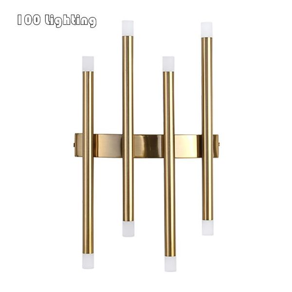 

wall lamp modern minimalist led lights gold black painted parlor aisle bedroom sconce surface mount atmosphere light fixtures