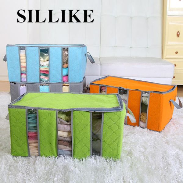 

storage bags wholesale bamboo charcoal visual clothes organizer bag 65l deodorant window box quilt organizing factory