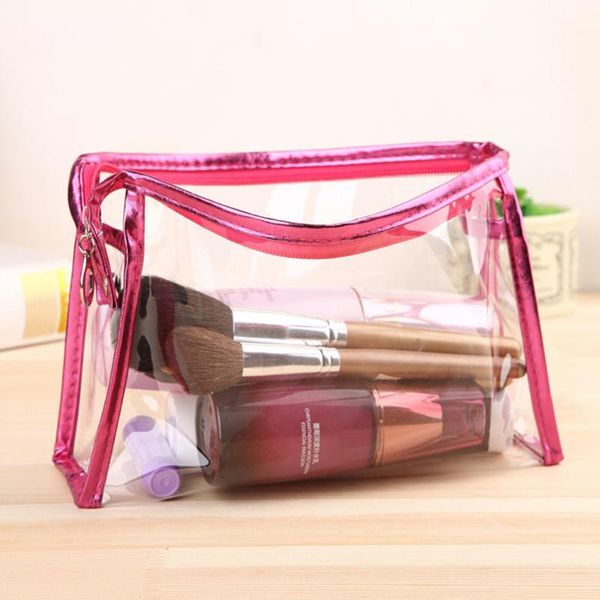 

storage bags travel transparent cosmetic bag pvc women zipper clear makeup beauty case make up organizer bath toiletry wash