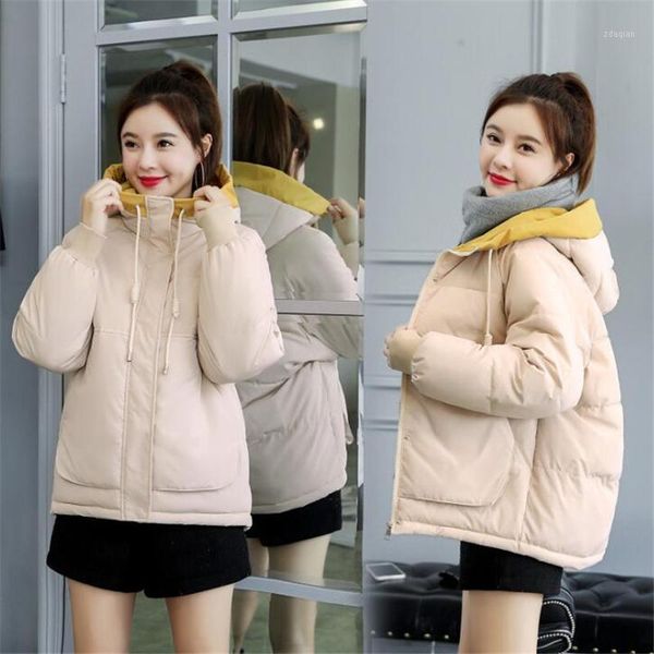 

women's down & parkas plus size thicken winter jacket women 2021 autumn parka coat padded jackets casual clothes casacos de inverno k09, Black