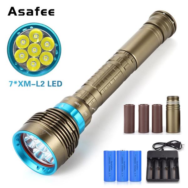 

diving light powerful underwater waterproof spearfishing cree 7x xm t6 l2 led lamp torch flashlights torches