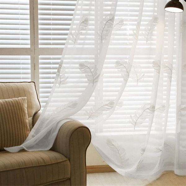 

curtain & drapes janpese style embroidered tulle curtains for living room modern white sheer bedroom linen window fabric