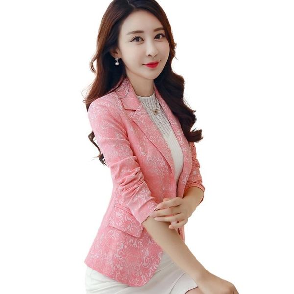 

women's two piece pants female spring jacket short suit korean style slim temperament top, White