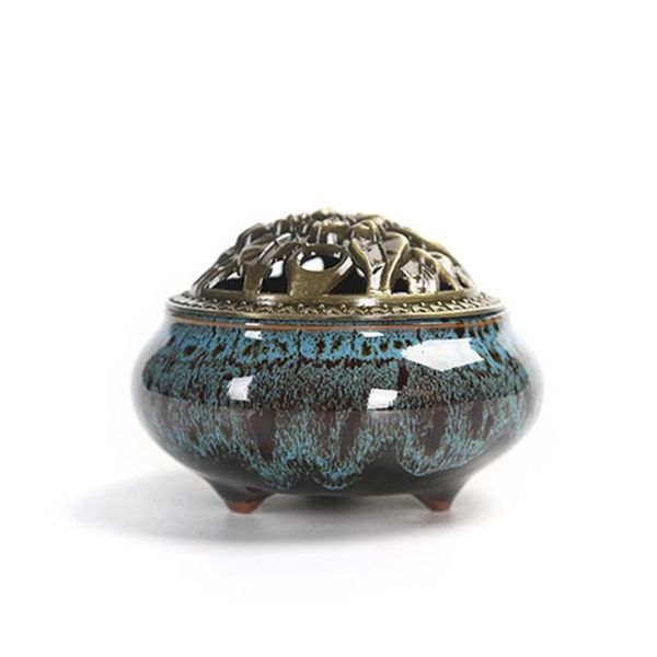 

sachet bags ice cracking tray holder ceramic celadon copper cover incense burner plate