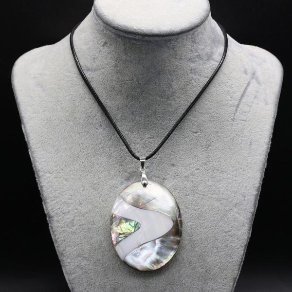 

natural shell pendant necklace mother of pearl for jewelry women exquisite gift length 55+5cm necklaces, Silver