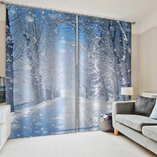 

curtain & drapes morden white snow curtains 3d window for living room bedroom cortinas
