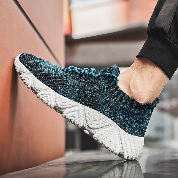 

fashion knit women men running shoes black blue gray outdoor jogging sports trainers sneakers size 36-45 code: lx21-222
