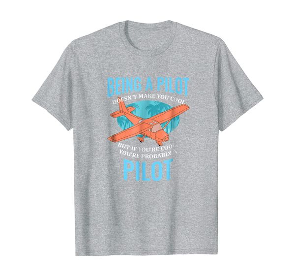 

being a pilot is cool t-shirt, White;black