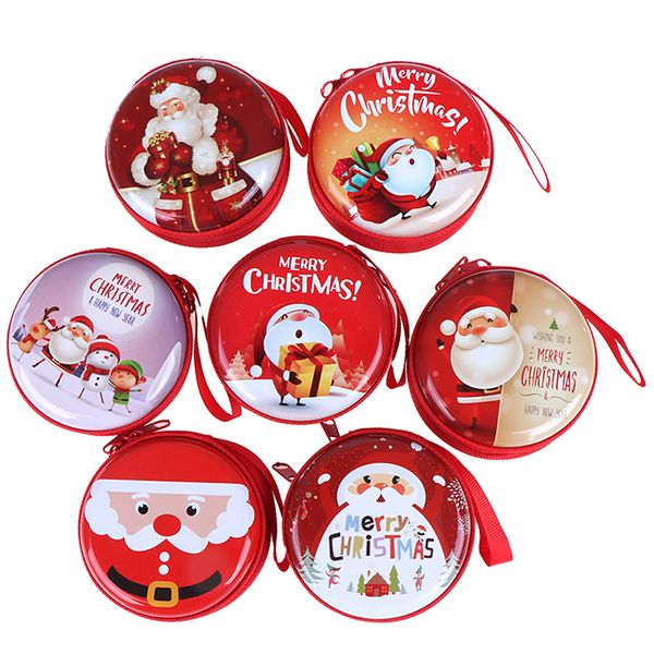 Weihnachten Candy Box Münze Ohrringe Kopfhörer Geschenk Box Mini Zinn Box Versiegelt Glas Kleine Lagerung Dosen Für Kind Verpackung Zufällig