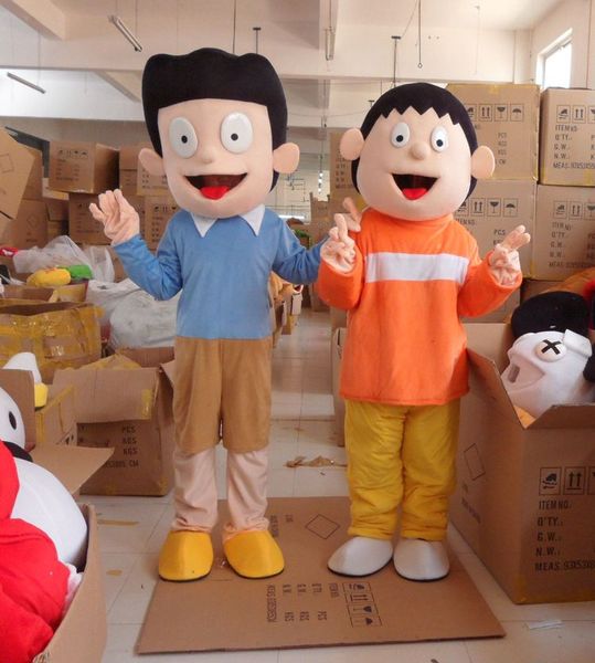 Costumi della mascotte Costume della mascotte di Doraemon di altissima qualità Robot Cat Simpatico personaggio Anime Manga Costume della mascotte Vestito per adulti