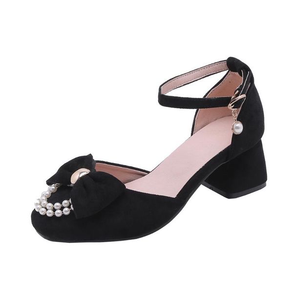 

in the spring/summer 2021 collection sweet bowknot pearl with party hollow size 43 yards 31 - sandals, Black