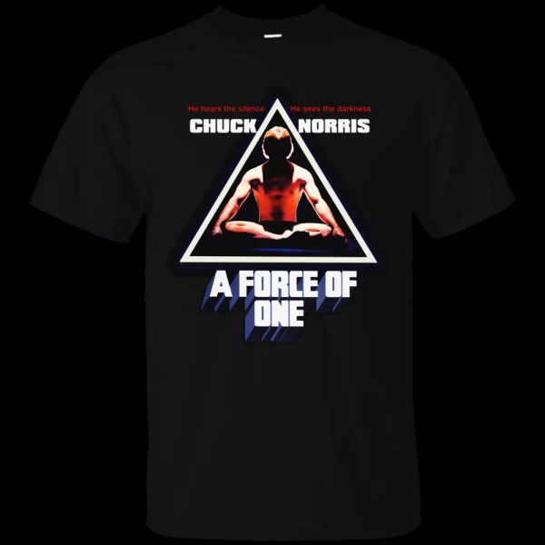 

A Force of One, Chuck Norris, Retro, Movie, Martial Arts, Karate, Action, T-Shir, White;black