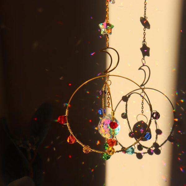 

decorative objects & figurines hanging crystal wind chimes prismatic pendant elegant rainbow maker windchimes chandelier ornament home decor