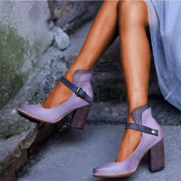 

dress shoes 2021 fashion high heels est women pumps summer thick heel comfortable woman platform, Black