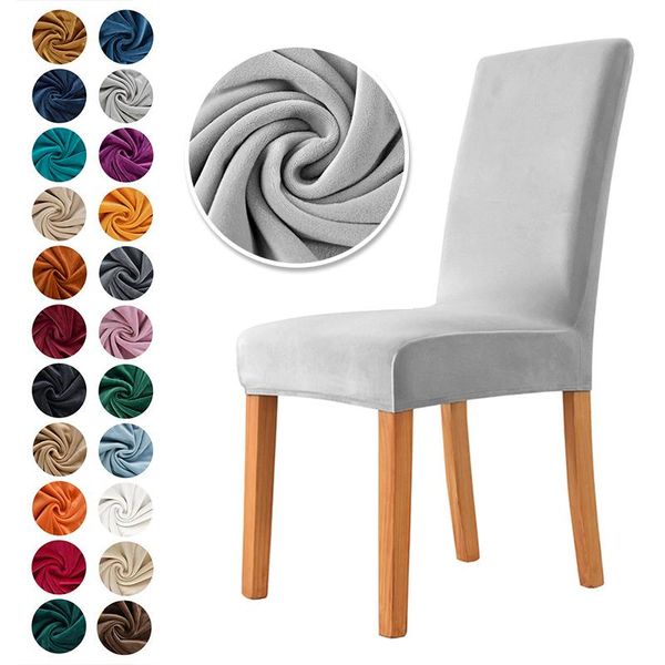 

chair covers 1 piece universal size cover velvet fabric big elastic shiny seat case for dining room