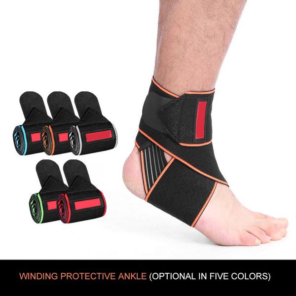 

ankle support sports elastic bandage anti-tunsion silicone anti-slip movement relief foot protection, Blue;black