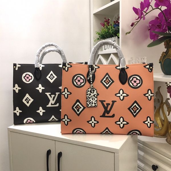 

dicky0750 the latest women's designer handbag 2021 slant body bag summer gradient color large capacity mommy shopping bag fashion handb