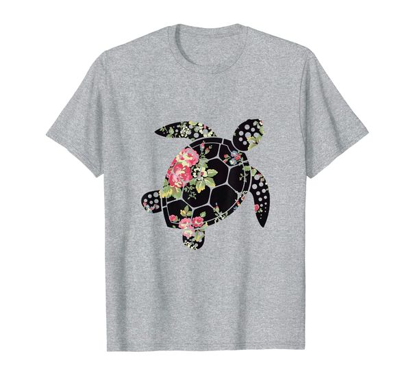 

summer t-shirts for family members sea flower turtle t-shirt, White;black