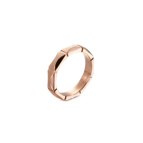 

frosted diamond simple versatile titanium steel women's korean geometric joint ring hand jewelry, Black