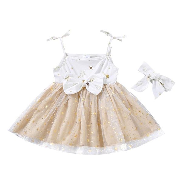 

girl's dresses 1-7 years baby girls sleeveless flower print infant star bowknot tulle suspender princess dress, Red;yellow