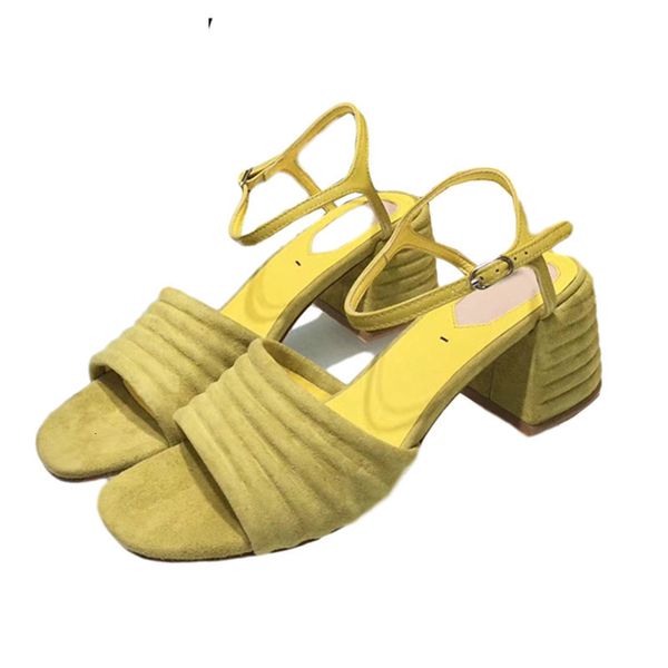 

sandals kid suede sandals women mid heel runway style ankle strap wave summer shoes real leather dress party sandalies feninina z1, Black