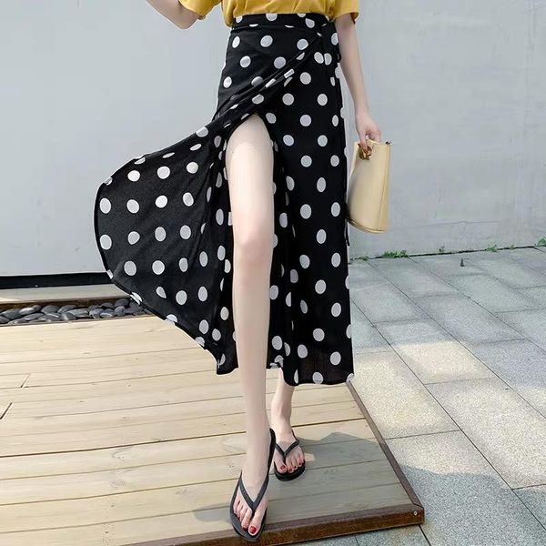 

skirts bask in snow spins a piece of broken beautiful skirt beach female long lacing chip summer, Black