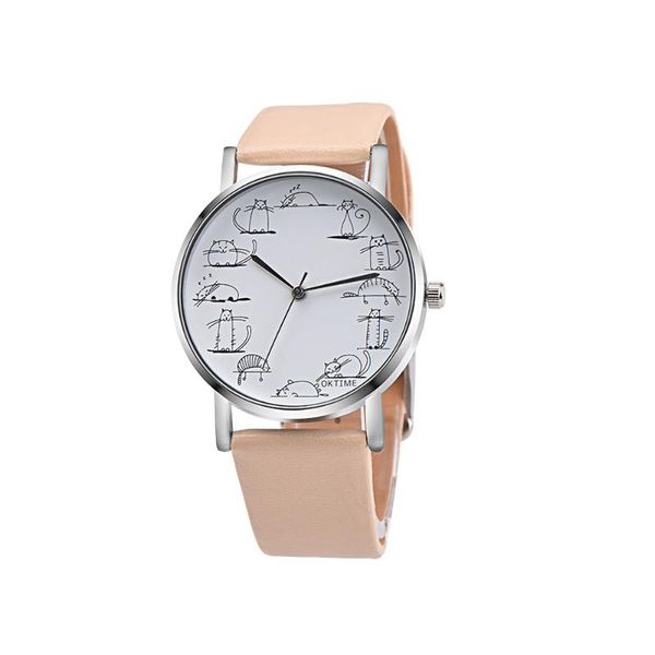 

wristwatches relogio bracelet watches women wrap around fashion dress ladies womans wrist watch clock gift#w, Slivery;brown