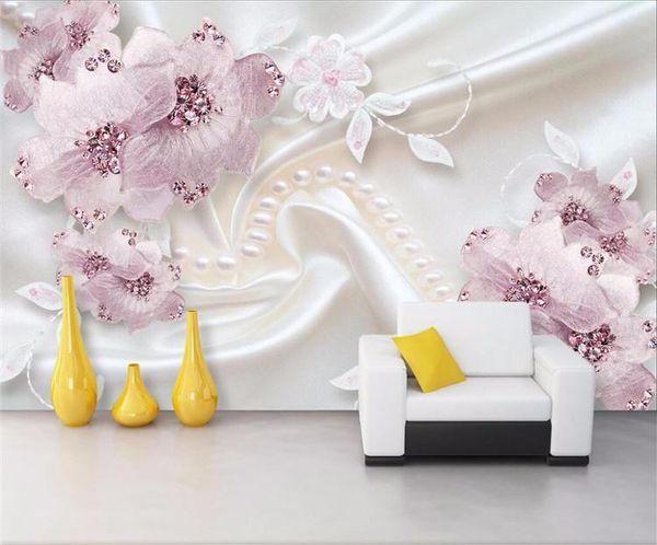 

wallpapers custom mural wallpaper modern silk cloth diamond large wall painting art for living room papers home decor 3d