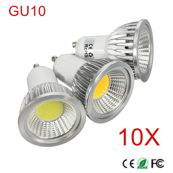 

bulbs super bright gu10 bulb light dimmable led ceiling ac85-265v 9w 12w 15w cob lamp spotlight 10pcs