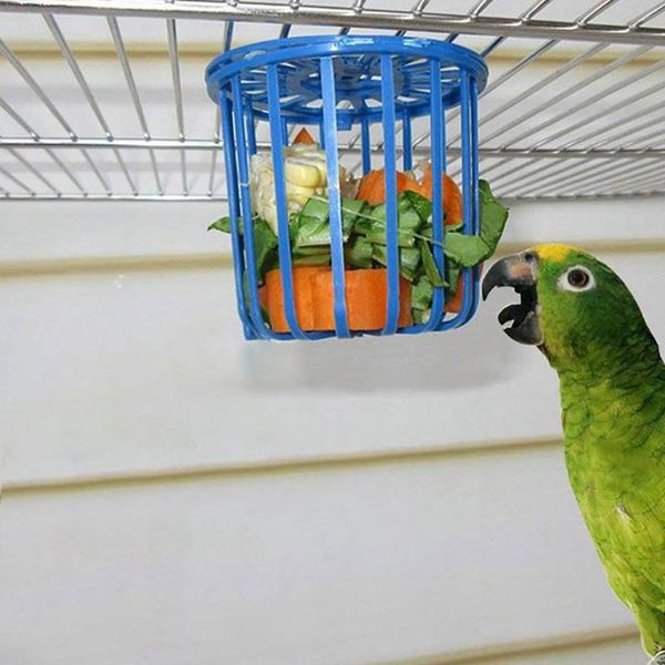 

other bird supplies 2pcs parrot feeder cage fruit vegetable holder accessories hanging basket container toys pet dro
