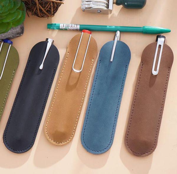 Leder-Füllfederhalter-Etui-Halter-Beutel-Bleistift-Beutel-Schutzhülle-Abdeckung für Kugelschreiber-Stylus-Touch-Pen SN2487